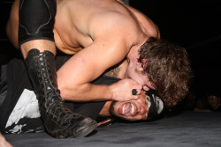 rwfan11:  ….I think that may be Jon Moxley (Dean Ambrose)…..not sure….looks a bit like him and I do believe he had a biting/kissing thing he used to do to opponents Moxley/Ambrose fans PLEASE ASSIST! :-)