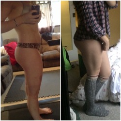 dopamine-and-dumbbells:  kaitlifts:  capturingcompassion:  kaitlifts:April 2014 - December 2014   wattup Great job! Also, you look amazing!  thank you ☺️  GIRL