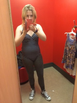 snartsnartsnart:  target dressing room featuring my gray leggings and sneakers