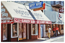 Continuous ALL GIRL shows  Vintage 70’s-era color slide of the &lsquo;HOTSY TOTSY&rsquo; strip club; located on Bourbon Street in downtown New Orleans, Louisiana.. The headliner listed on the canopy was clearly not the Candy Barr, who (by then) had