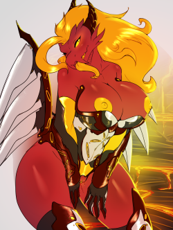 avante92artblog:  Mithrosy’s Dragon girl,that i kinda went over board with,hope he likes~ 