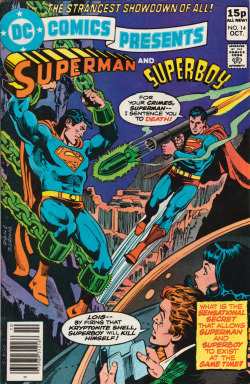 DC Comics Presents Superman and Superboy, No.14 (DC Comics, 1979). Cover art by Dick Dillin and Dick Giordiano.