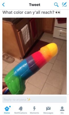 princesscirce: wtftumble:   wtftumble:   himatzu:   kagekubi:  what if my dick only at yellow length  good I can only get to yellow   jfc   @princesscirce heard u wanted a rainbow dildo 👀👌👌  That’s exactly what made me want one!! 
