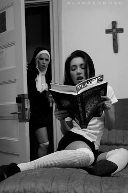 c0ry-c0nvoluted:  A naughty nun in the making. \m/ -cc  BAD EDUCATION by alan1828  