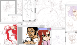 omg I cleaned up my PC a bit today, I have so many wips that will never be finished most likely LOL. (wow so much old art???) I want to do them eventually for con merch if I decide to do cons really. 