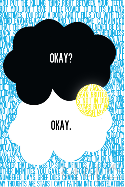epicjohngreenquotes:  abeautiful-melody:  Another typography. The Fault in Our Stars inspired. IDK what to do with the clouds yet but i’ll get to it soon. Placed it with ‘Okay? Okay’ first. Not entirely happy but it’s something :))  I love it