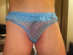 lookwhatsinmypanties:  Baby blue panties today! 