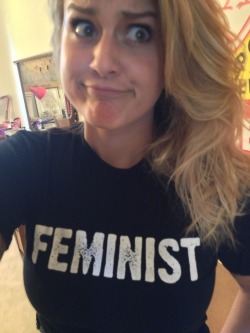 feminspire:  situpsandfruitcups:  I wore this shirt to the bar last night. I received noticeably more distasteful looks from women than I did from men. One woman went as far as to make eye contact with me and shake her head disapprovingly. And for a brief