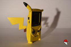 gamefreaksnz:  [GB COLOR] PIKABOY by e4i This custom features: LEDed Pikachu’s cheeks when system is powered. Speaking Pikachu when system is both switched ON/OFF. 180° rotating tail for both show off/playing position. Feet for stand up position. Elevated