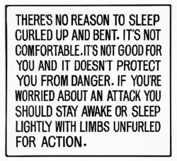 heartshop:Jenny Holzer Living Series: There is no reason to sleep curled up …, 1981