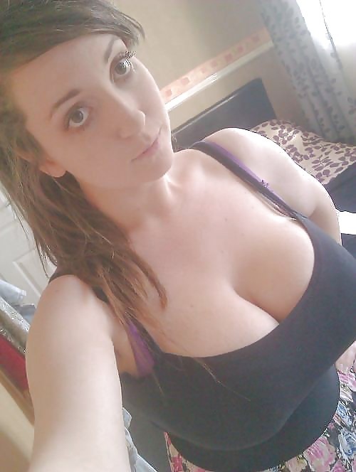 Amateur big boobs cleavage