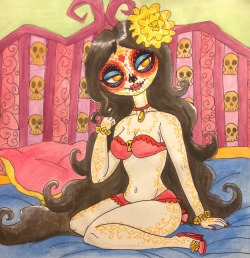 La Muerte   =3 I had to draw her in sexy outfit because…why not :p She’s just drop dead gorgeous! She has a body to “rise” the dead ;D Loved The Book of Life, go watch it if you haven’t seen it! 