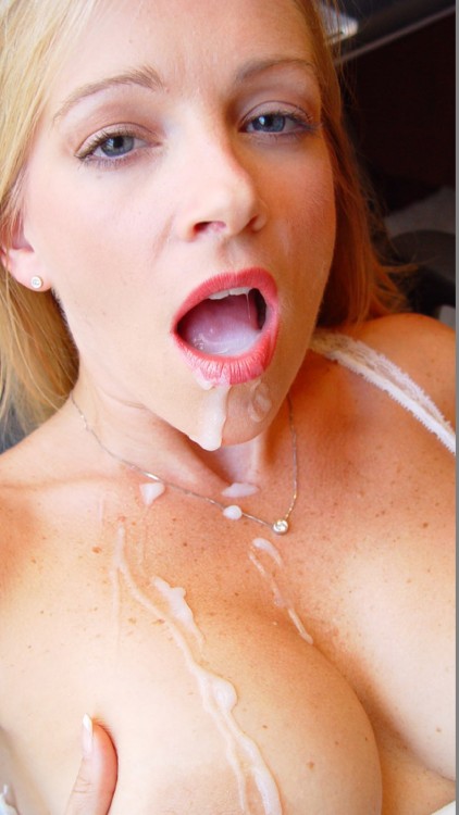Big tit cum in her mouth