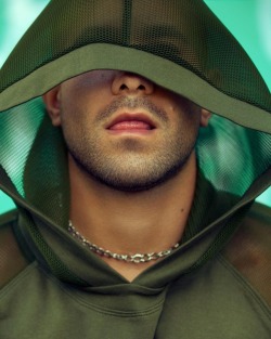 exterface:  Introducing our Military Green Mesh Crop Hooded Sweater with @andremadd. Check it out in its full glory at ex-sl.com, link in bio. #exsl #exterface #stiaanlouw