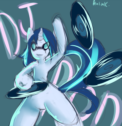 Nothing like getting slammed by a hard mode challenge for the first drawing of the day, Vinyl Scratch folks!