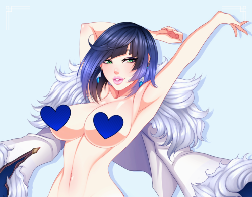   new skin for #Yelan (commission) high-res avaiable in Patreon  Full ver on Twitter