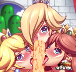 jadenkaiba:   “This Ice Cream is delicious~!”Princess Peach, Rosalina, and Daisy trying the creamy cheese flavored popcicle FULL VERSION AT THE USUAL PLACE ENJOY :) —————————————————————————————————-