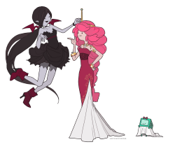 hotchococoa:  dress time with marcy and PB plus Beemo 