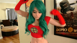 sexy-cosplay-scroll:  SuperMaryFace as Captain Planet 