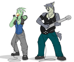 WIP of Kouya&rsquo;s band, Musikus, drew Kouya and Yuuki so far, I&rsquo;ll get the other two tomorrow.