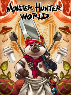 gabshibaa:Meowscular Chef from Monster Hunter World