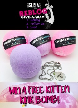 twistedskrews:  ♥ 6K GIVEAWAY ♥ With our “5K followers” giveaway coming to a close, we’ve reached 6K followers and decided to host a 6K GIVEAWAY! WIN A FREE PURPLE KITTEN KINK BOMB from TwistedSkrews!   Each bomb in our Sub-Drop Aftercare collection