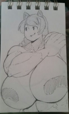 overlordzeon:Becky sketch during class time.
