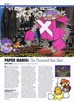 oldgamemags:  Hyper Magazine #134, Dec 2004 - Review of Paper Mario: Thousand Year Door! Follow oldgamemags on Tumblr for more awesome scans from yesteryear! 