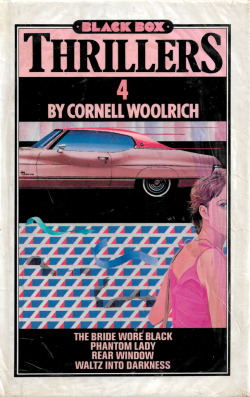 Black Box Thrillers: 4 By Cornell Woolrich (Zomba Books, 1983).From a second-hand bookshop on Charing Cross Road, London.