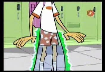 Danny’s ghost powers causing his pants to turn translucent, revealing his red polkadot boxers underneath. His crush even tells him he has good taste in underwear 👍   Danny Phantom: S1E3 “Parental Bonding”