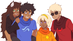 venidel:  partial redraw of my first homestuck fanart from three years ago. i’ll always be fond of these kids.