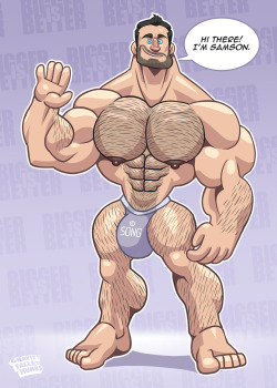 inkollo:  gravity-falls-hunks:   Fanart of Samson from Bigger is better by @inkollo, in GFH cartoony style. Looking forward to the next chapter of BiB and Totem Wars.  @gravity-falls-hunks I just have to reblog this. Thank you very much for creating this