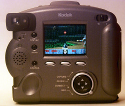 itrunsdoom:  Lumpy old Kodak digital cameras? Yeah, they run Doom. This port was by a bunch of folks who also ported MAME to Digita OS, a digital camera operating system used in the late 90s/early 2000s that apparently had such an impact on the world