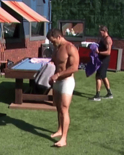 oofahpapa:  lamarworld: (Pt.2) GIFS of Mark Jansen of Big Brother 19 bulge &amp; booty ♂♂   http://oofahpapa.tumblr.com/archive