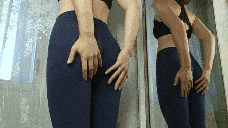 [Gif] Pulled my panties down in [f]front of the mirror, to give you a double view