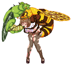 pixel-game-porn:  Lolicon female lab worker getting her pussy raped and mouth fucked by two giant mutated hentai bugs.