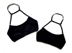 theideologia:The Cage bra🖤🖤 Handmade in all sizes with fully adjustable satin elastic straps with silver hardware and a super soft elastic cotton fabric. www.ideologiastore.om