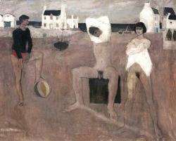 David McClure (Lochwinnoch 1926 - Dundee 1998); Bathers beside the Sea, 1952