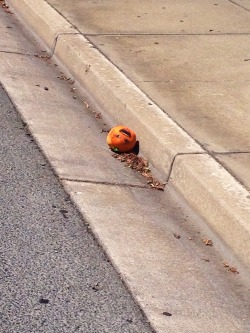 The Annoying Orange in the gutter. Perfect.