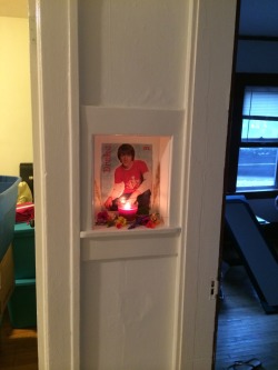 diegosdomain:mammamoon:so in my new apartment there’s a random hole in the wall, just big enough for a drake bell shrine  Who the fuck sees a hole like this and thinks “this is the perfect size for a drake bell shrine”