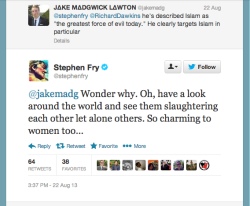 hotsuburbandad:  hollyjollyespeon:  embryonicfriends:  slipandstumble:  shannonwest:  rightnowbb:  wackyshenanigans:  bloglikeanegyptian:  oh nooooooooooooooo (x)  Stephen Fry being his usual charming and nuanced self.  Oh my god if Stephen Fry wants
