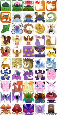 expedition-pokemon-go:    Original 151 as Monster Hunter icons!:::Source:::http://imgur.com/gallery/OCqvs