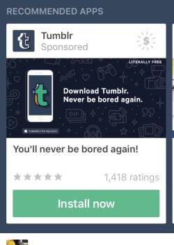 platypus-in-a-bottle:  walrusguy:  emigration:  why is tumblr recommending themselves on their own app…  if they have their own ads on their own website they get ad revenue from themselves its infinite money   
