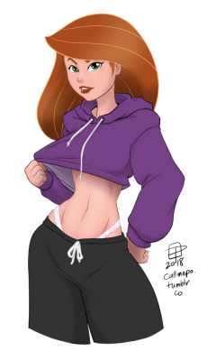 callmepo: Rumor has it that Disney has started casting for a live-action Kim Possible movie.  Decided to draw her to celebrate the news.  (Off to practice using Clip Studio Paint some more!)  ;9