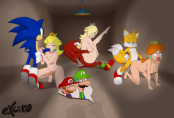 excitostudios:  Commissioned &amp; Story by WhiteWhiskey&gt;&gt; Large Resolution &lt;&lt;  The Brothers Mario made their way through the Dark Lands with incredible ease, but that had been a strange sort of norm. The moment they’d heard that Bowser
