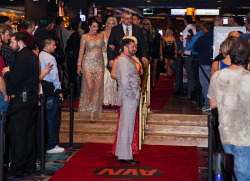 Jan 2014AVN Award Show Red CarpetHard Rock Hotel, Las VegasNikki Phoenix &amp; Miles, with Moment just behind them.