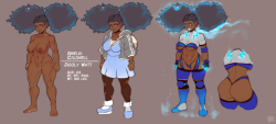 I needed an updated ref for Amelia/Jiggly Watt. Gonna update the rest as well. Lord knows they need it.Less “Thicc”(god what was I thinking back then with sizes like that&hellip;) and more evened out with more muscle tone since she is a cage fighter
