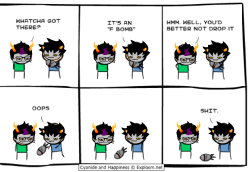 karkats-face-on-things:  Karkat’s face on Cyanide And Happiness 