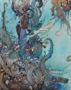 vintagegal:  Illustration by Edmund Dulac from “The Mermaid” in the 1911 Edition of “Stories from Hans Andersen” (x) 