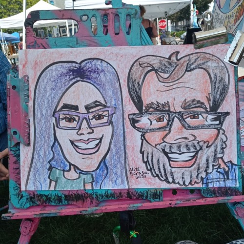 Caricature of Bea and John.   Thanks again!   Keep moving towards your dream one step at a time. Believe in yourself and visualize the future you want.     . . . . . . #portrait #cartoonportrait #caricature #caricaturist #caricatureartist #caricatures